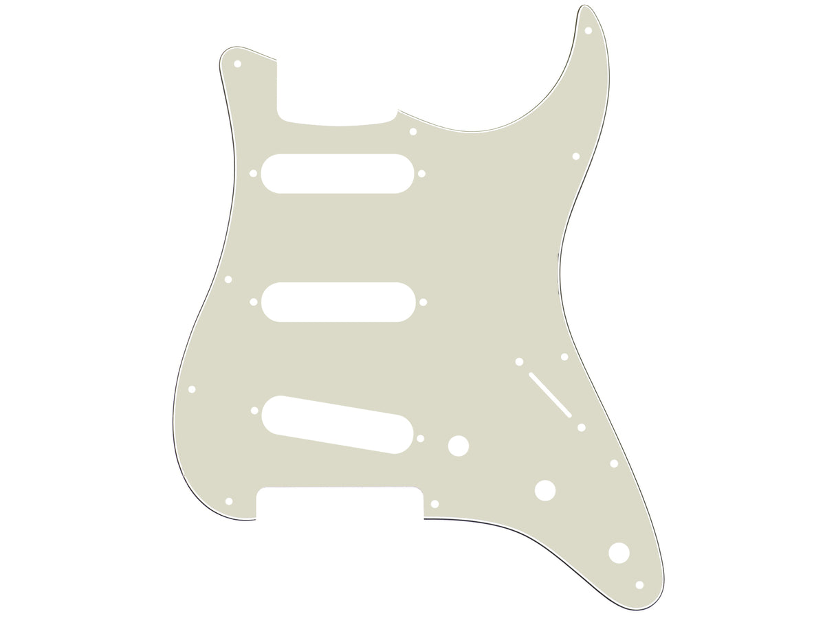 Pickguard Personalizzato Per Fender Stratocaster SSS - 11 Fori, Stile Pin Up Nero E Bianco