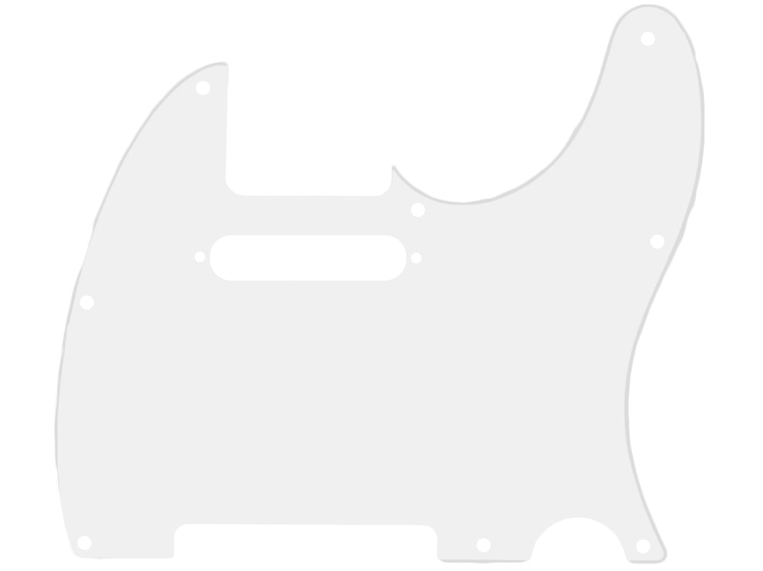 ObsidianWire telecaster pickguard 1 ply white