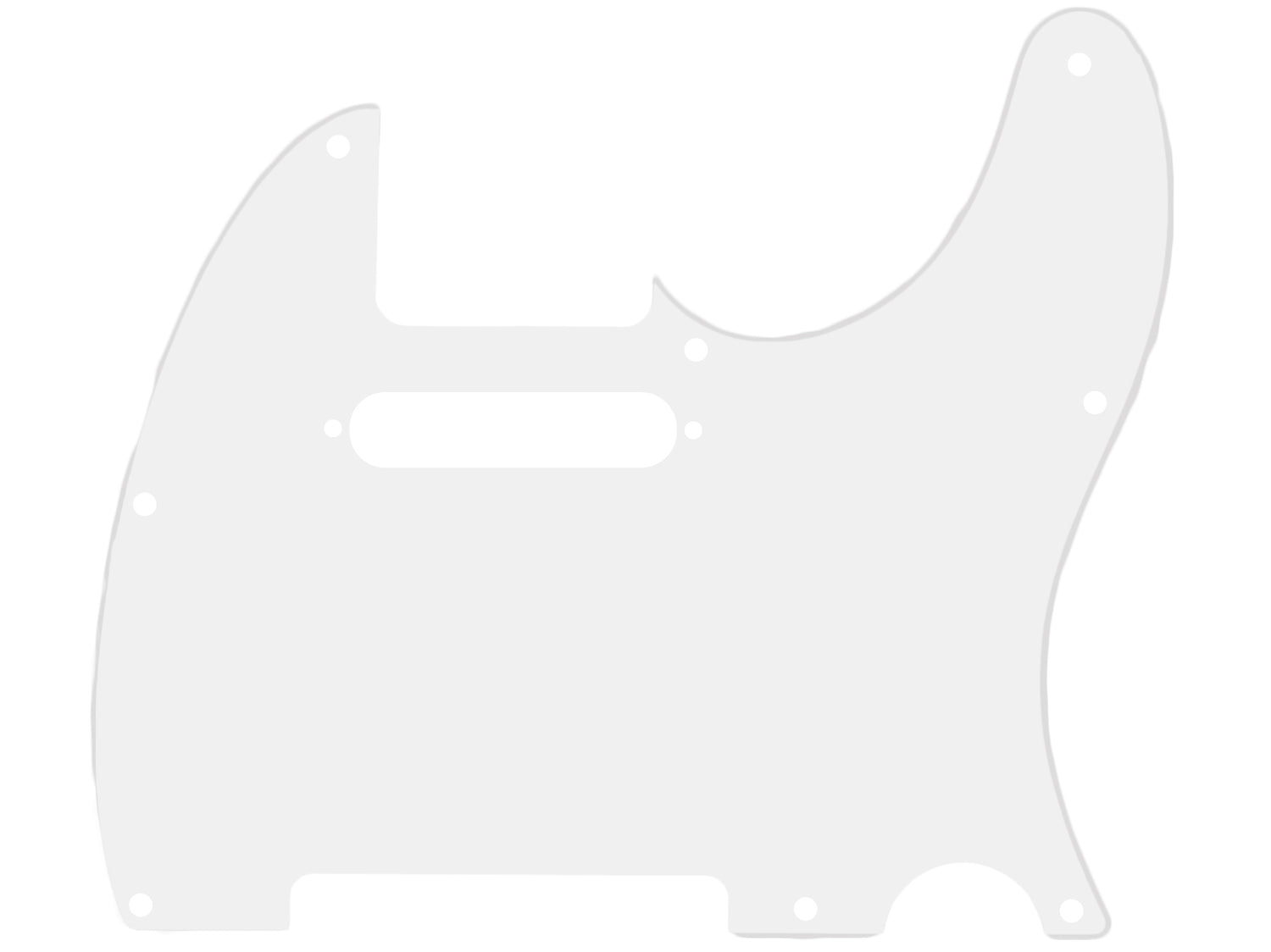 ObsidianWire telecaster pickguard 1 ply white