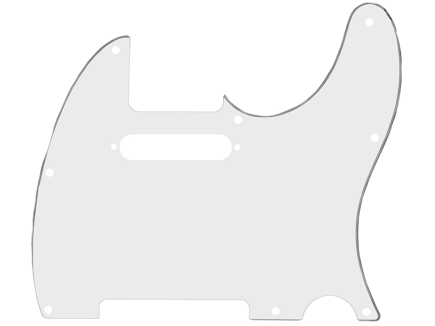 ObsidianWire telecaster pickguard 1 ply parchment