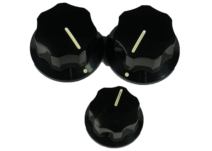 ObsidianWire Store | Traditional Vintage Knobs for  J / Jazz Bass® (Black) by Obsidian Wire | 12.99